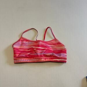 5/ $25 Marika Tek pink striped strappy sports bra S